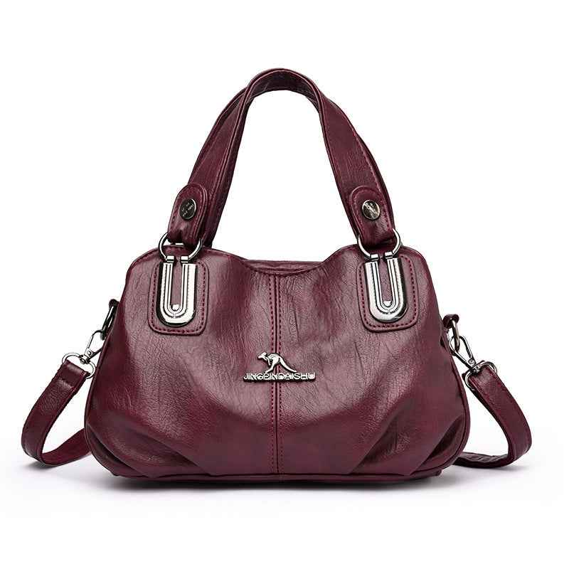 European And American-style Handbag Made From Soft Leather