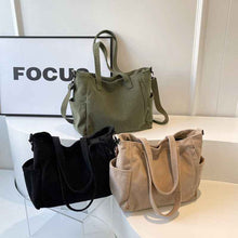 Corduroy Crossbody Bag For Commuting Large Capacity