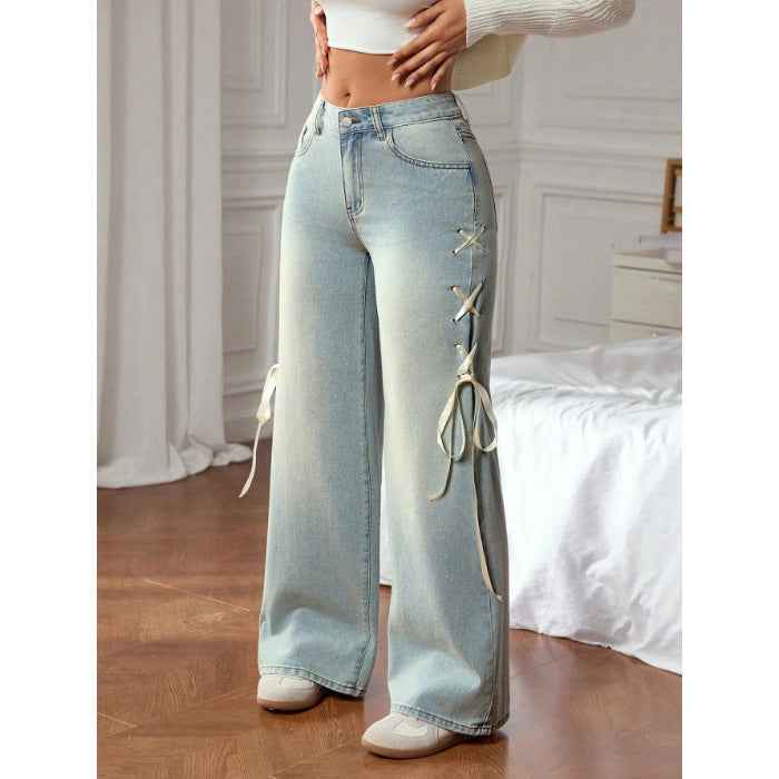 Casual Wide-leg Jeans Loose Fit
