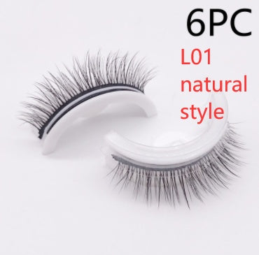 Reusable 3D Mink Lashes Natural False Eyelashes Self Adhesive Fake Glue Free Makeup Eyelash Extension Silk by Mirlaine Univers