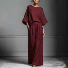 Womens Fashionable And Elegant Flared-Sleeve Linen Suit