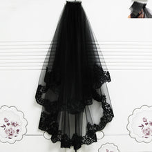 Black Veil Short Lace Headdress Spiritual Love Wedding Clothes Party Photo Veil Veil by Mirlaine Univers