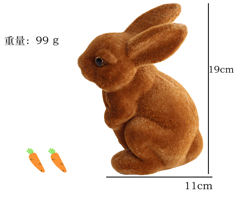 Easter Egg Gift Simulation Flocking Rabbit Garden Decoration Ornaments by Mirlaine Univers
