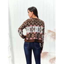 Christmas Pullover Round Neck Snowflake Sweaters Women's Clothing