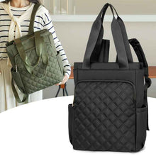 Stylish Casual Dual-handle Backpack With Embroidered Diamond-pattern Designversatile And Perfect For Everyday Use For Women