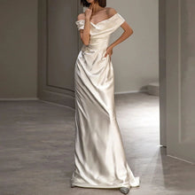 French White Off-shoulder Light Wedding Dress by Mirlaine Univers
