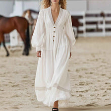 Long-sleeve Elegant White Dress