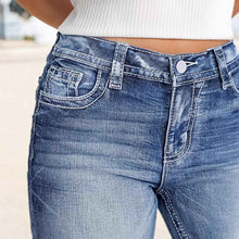 European And American Womens Slimming Washed Bootcut Jeans