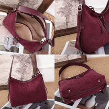 Womens Large-Capacity Simple Leather Commuter Shoulder Bag