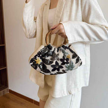 Heavy-duty Bamboo-handled Tote Bag For Women