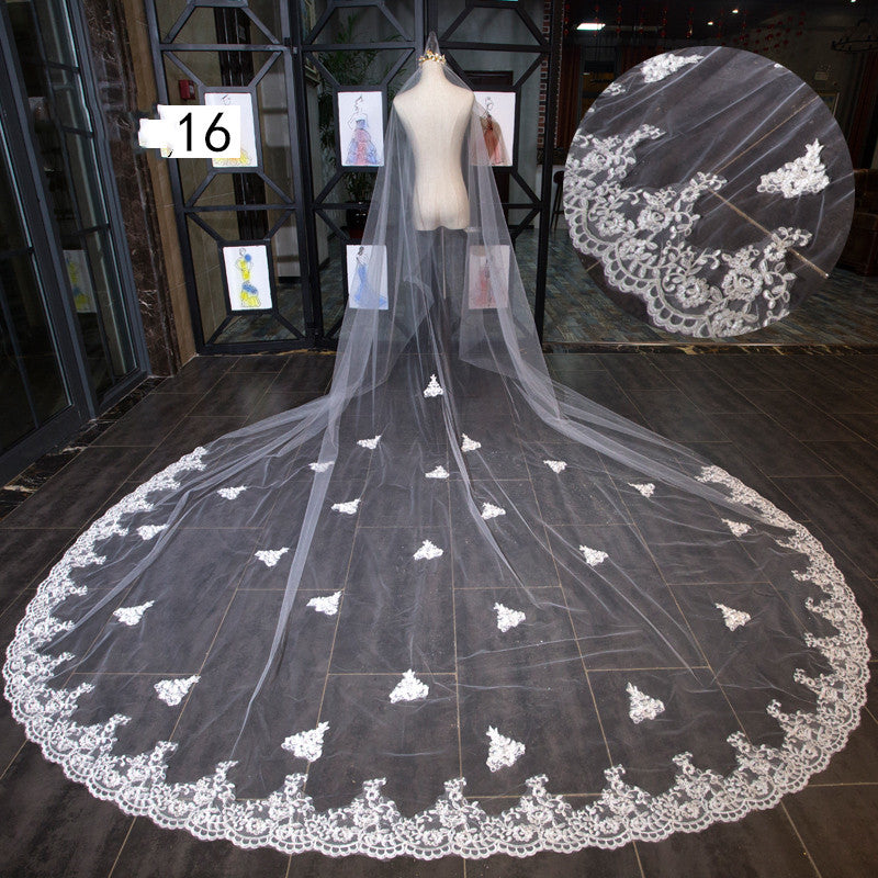 Bride Wedding Master Wedding Veil Long Long Tail by Mirlaine Univers