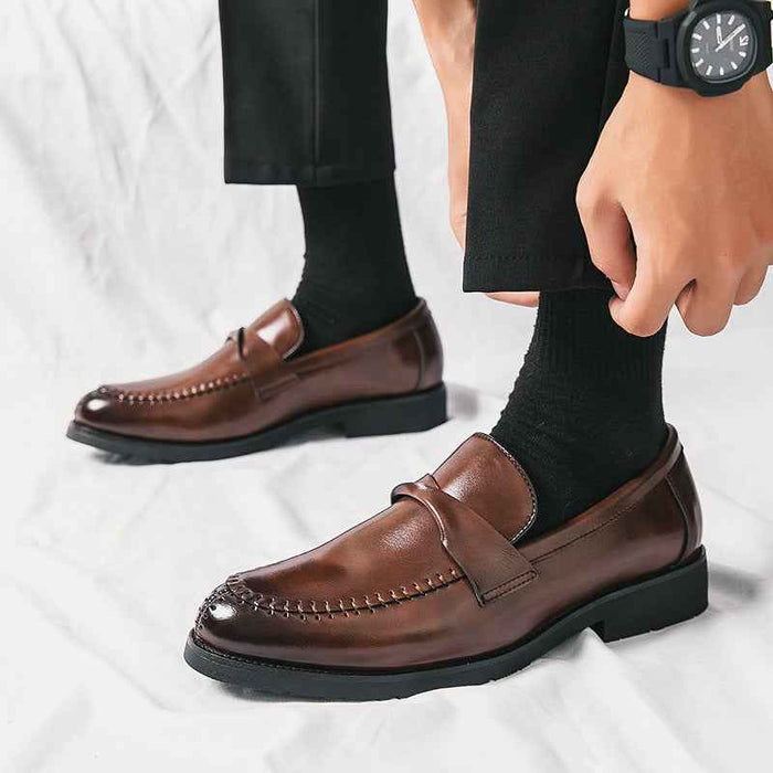 Mens Casual And Stylish Leather Shoes In British Business Style