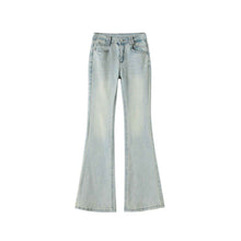 Light Blue American-Style Flared Jeans For Women