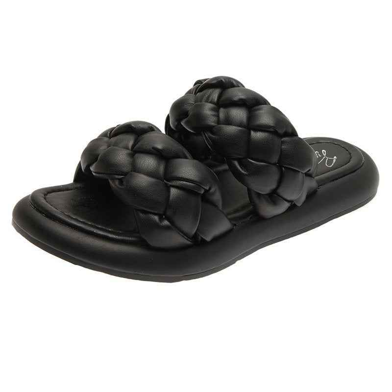 Sandals For Women To Wear In Summer New Korean Students Flat Knitting