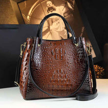 Stylish Textured And Colorful Crocodile-Print Womens Shoulder Bag