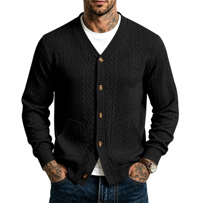 Mens Knitted Outerwear For Home Leisure And Commuting