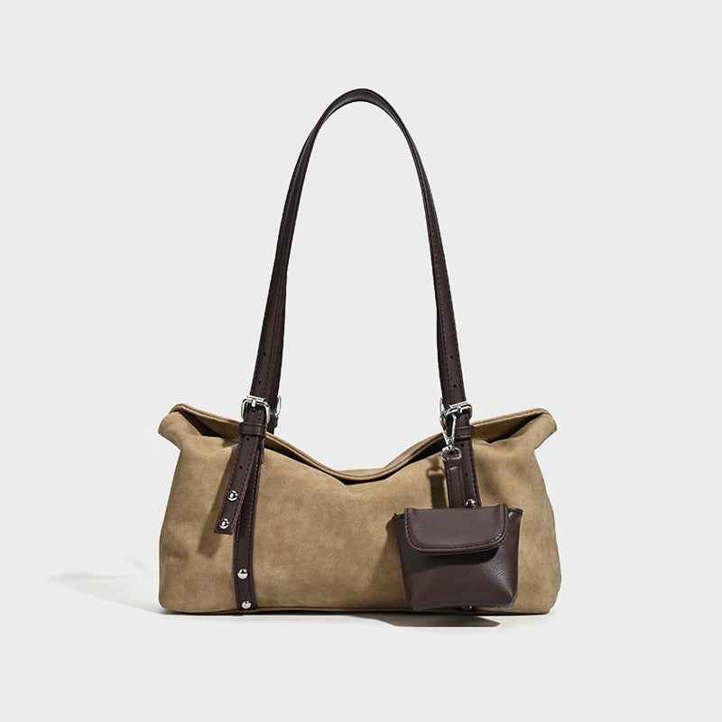 Retro Suede Pillow Bag For Women Large Capacity Perfect For Fall And Winter