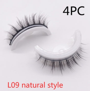 Reusable 3D Mink Lashes Natural False Eyelashes Self Adhesive Fake Glue Free Makeup Eyelash Extension Silk by Mirlaine Univers