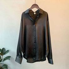 Women's Long-sleeved Satin Shirt by Mirlaine Univers