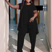 Fashionable Plus-Size Solid Color Set