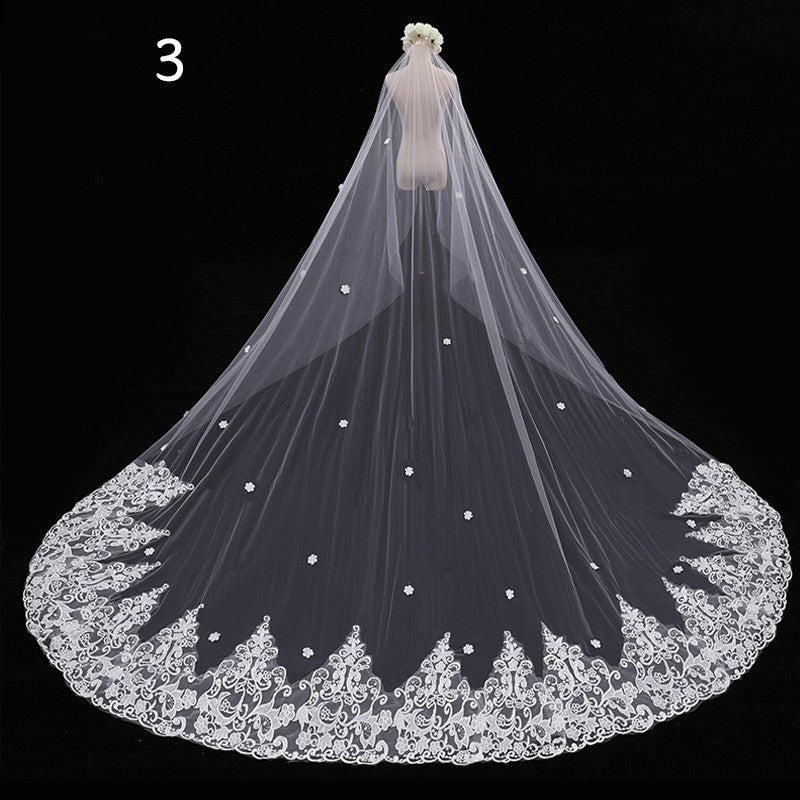 Bride Wedding Master Wedding Veil Long Long Tail by Mirlaine Univers