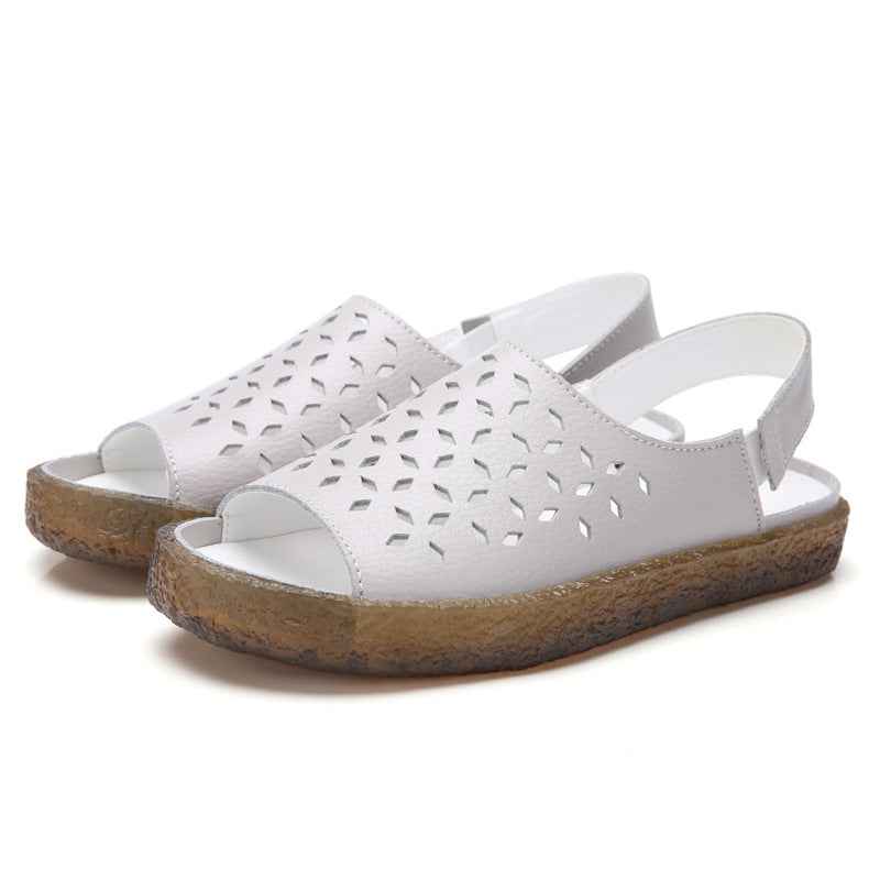 Hollow-out Plus Size Women's Sandals Korean Style Sandals Pregnant Women