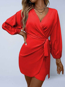 Women's Sexy Lace-Up Fashion Satin Dress