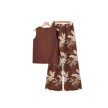 New Stylish Printed High Waisted Pants Set