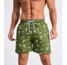 Mens Printed Beach Hawaiian Casual Shorts