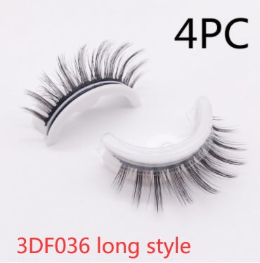 Reusable 3D Mink Lashes Natural False Eyelashes Self Adhesive Fake Glue Free Makeup Eyelash Extension Silk by Mirlaine Univers