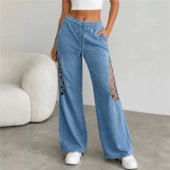 Pantalon grande taille coupe droite et ample pour femme