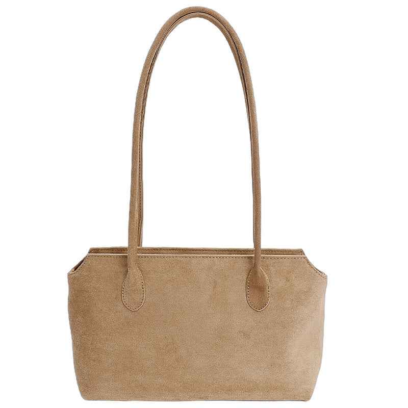 Fashionable Simple Retro Suede Large-Capacity Tote Bag
