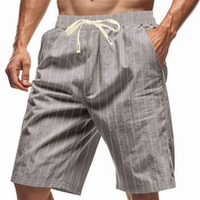 Mens Relaxed-fit Breathable American-style Linen Shorts For The Beach
