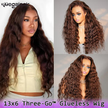 Megalook #4 13x6 Lace Front Wig Chocolate Brown Color Bohemian Curls Pre-everything Glueless Wig Pre Plucked Natural Hairline