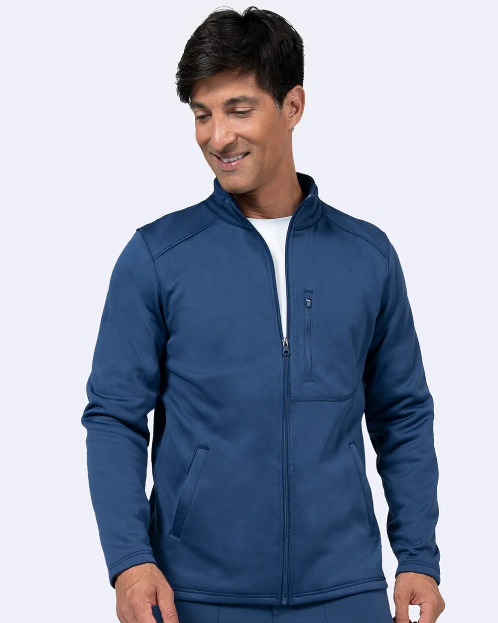 Zavate Men's Brandon Bonded Fleece Scrub Jacket Medical Uniform - 2036