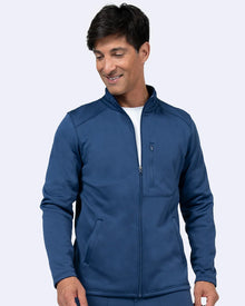 Zavate Men's Brandon Bonded Fleece Scrub Jacket Medical Uniform - 2036