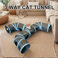 New Design Extended Black Three-Way Cat Tunnel Toy, New Shaped Faucet Pet Passage Cat Toy, Rolling Dragon Toy