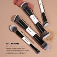 MAANGE Makeup Brushes 6Pcs Professional Synthetic Makeup Brush Set Foundation Concealer Kabuki Face Travel Makeup Brushes set
