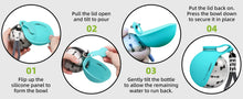 2-in-1 Portable Dog Water Bottle for Small Dogs - Leak-Proof & Compact Dog Travel Water Bottle -Stainless Steel Bottle & Silicon