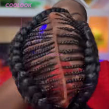 Synthetic Braided Wigs Glueless Cornrow Bun Lace Wig Women