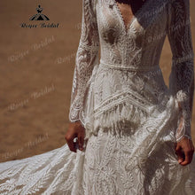 robe mariee boheme Lace Long Sleeve Mermaid Wedding Dress 2025 Boho Customized Bridal Gown for Women vestidos de novia sirena