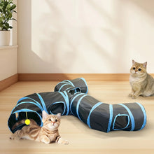 New Design Extended Black Three-Way Cat Tunnel Toy, New Shaped Faucet Pet Passage Cat Toy, Rolling Dragon Toy