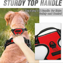 Harnais pour chien sans laisse, boucle frontale, réfléchissant et robuste, poignée facile à contrôler pour chiens de compagnie, spécialement conçu pour les chiens de travail
