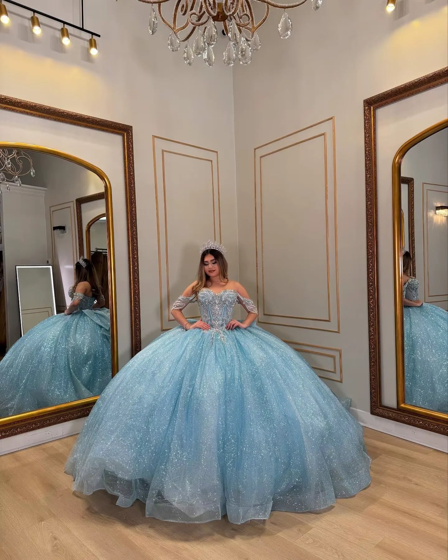 FURSTENBERG Shiny Quinceneara Dress Plus Size Bow Ruffles Off Shoulder Tassles Birthday Party Vestidos De 15 Anos Customized