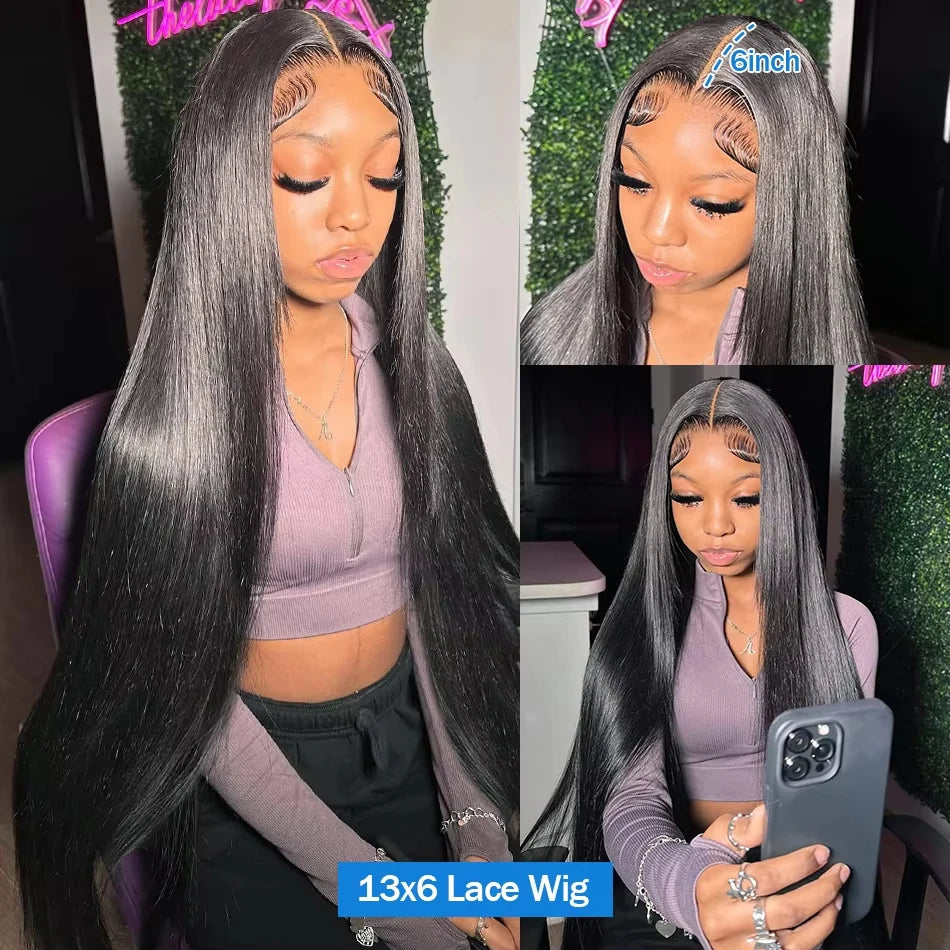 Bone Straight Human Hair Wig 13x6 HD Lace Front