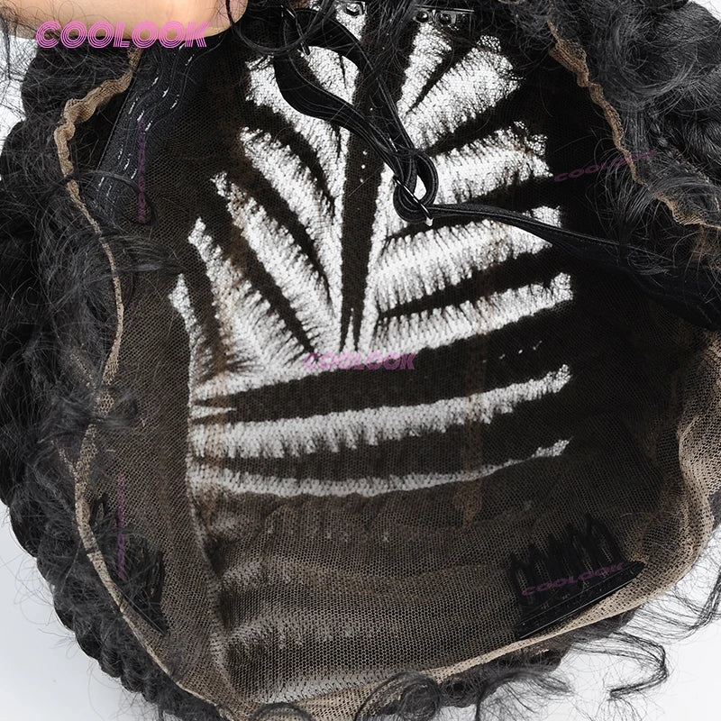 Synthetic Braided Wigs Glueless Cornrow Bun Lace Wig Women