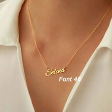 Custom Name Necklace Personalized Golden Choker Stainless Steel Necklaces For Women Man Customized Jewelry Couple Gift