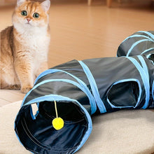New Design Extended Black Three-Way Cat Tunnel Toy, New Shaped Faucet Pet Passage Cat Toy, Rolling Dragon Toy