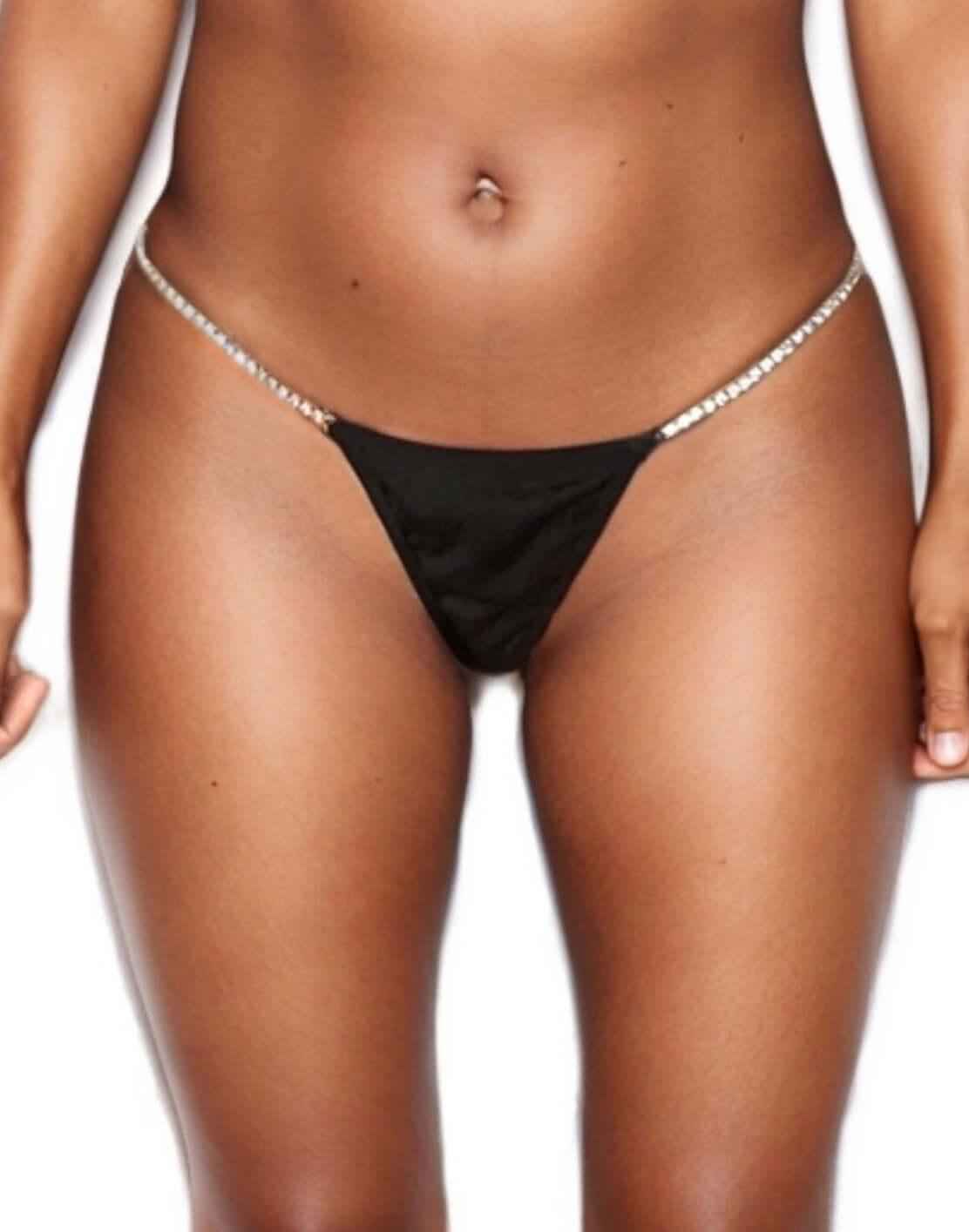 Adjustable Sides Rhinestone Thong, Eclipse
