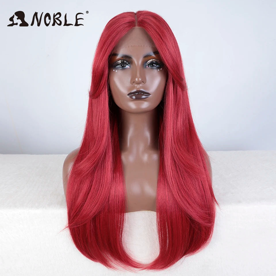Noble 26 Inch Synthetic Lace Front Wig Ombre Blonde Cosplay